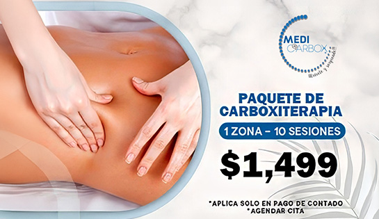 MEDICARBOX - Paquete de Carboxiterapia por $1,499.00 en un solo pago