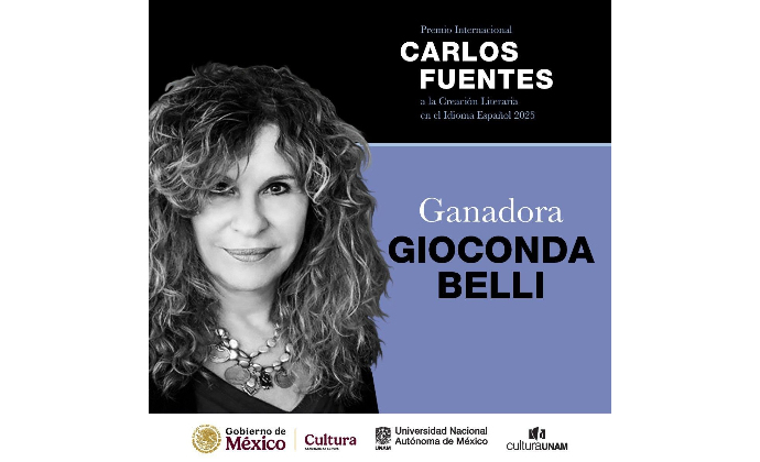 Gioconda Belli obtiene el Premio Internacional Carlos Fuentes a la Creación Literaria en el idioma español 2025