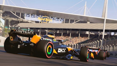Lando Norris, ganador en la Fórmula 1, se monta en el próximo EA Sports F1 24 para una prueba de manejo