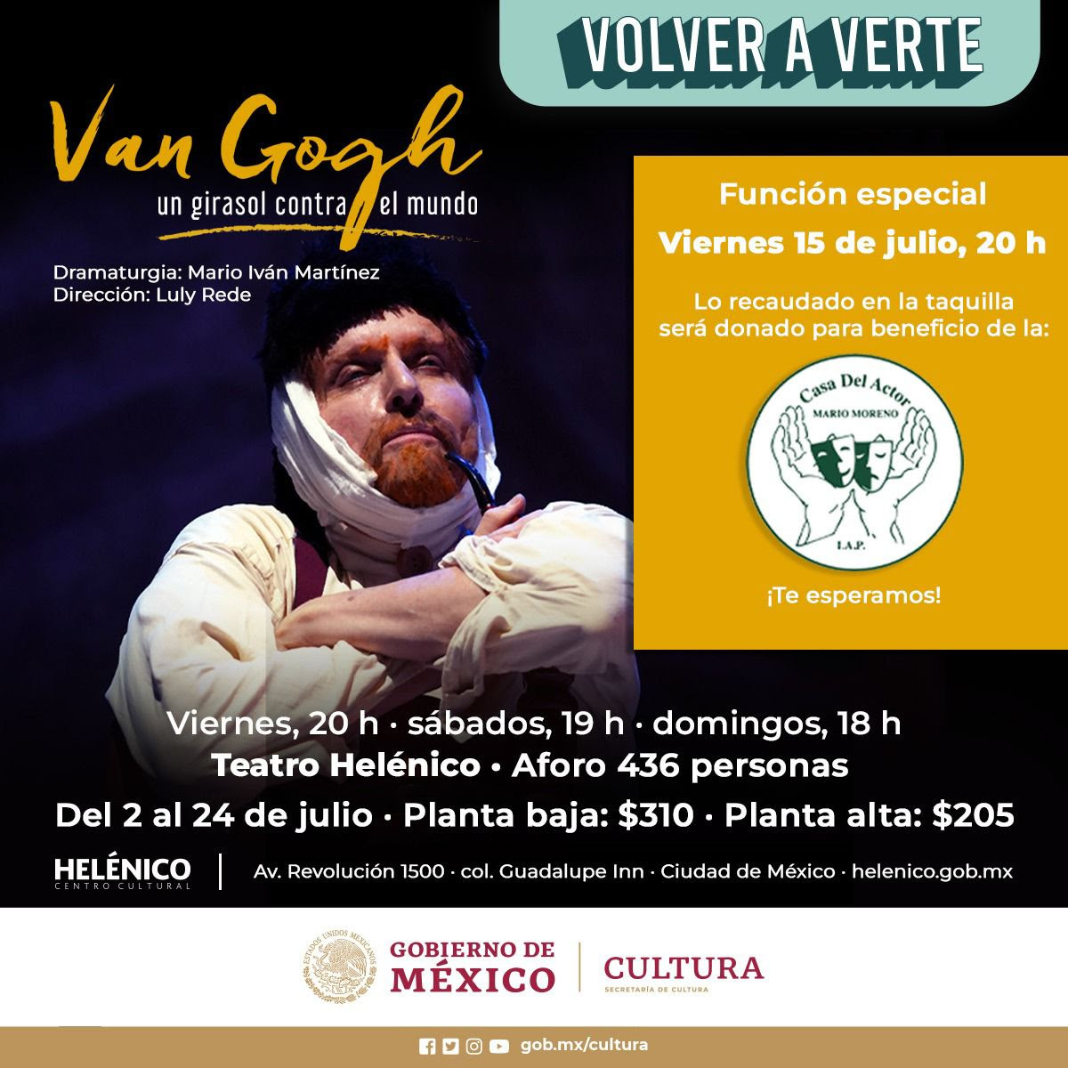 Mario Iván Martínez en "Van Gogh, un girasol contra el mundo"