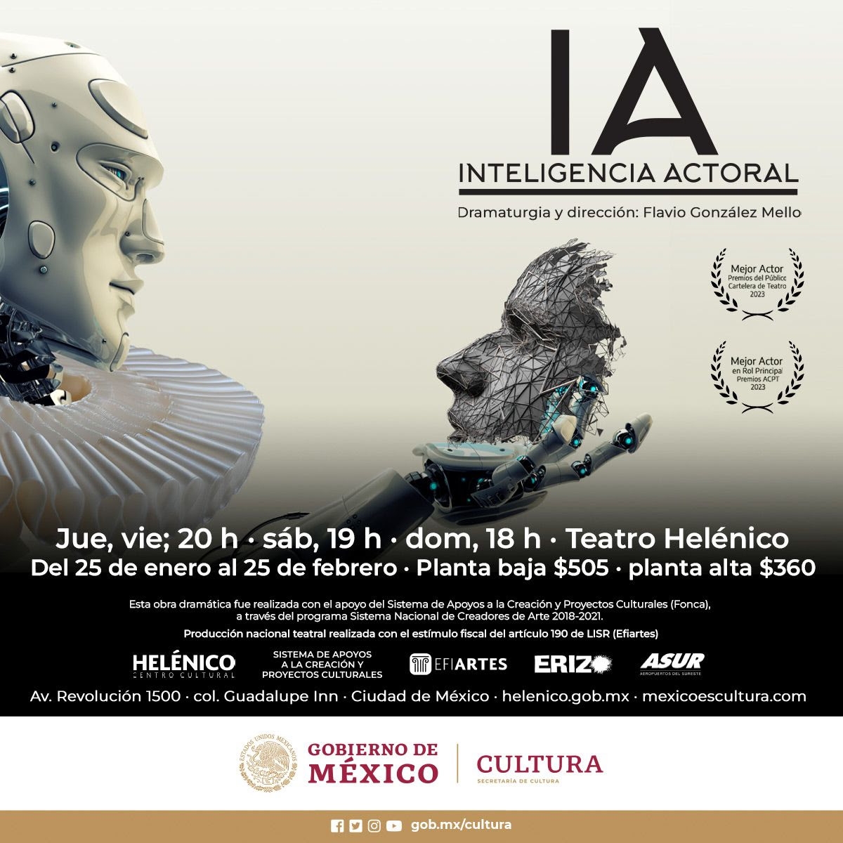 "Inteligencia Actoral": el futuro regresa a escena en el Teatro Helénico