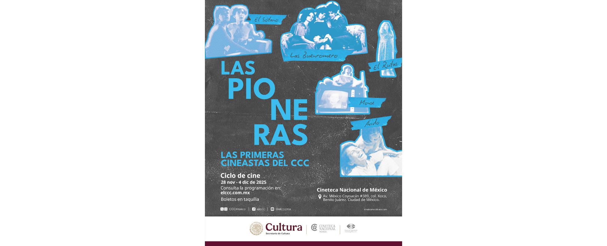 50 años del CCC: Ciclo “Las pioneras. Las primeras cineastas del CCC” en Cineteca Nacional 28 nov - 4 dic