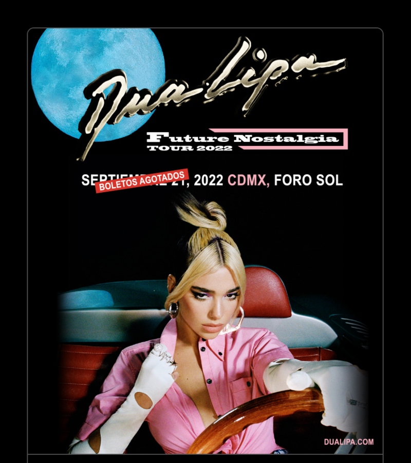 Dua Lipa llega a México con su “Future Nostalgia Tour” 