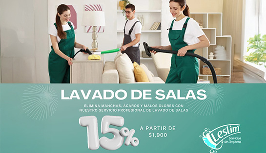 LESLIM - 15% de descuento en Lavado de Salas