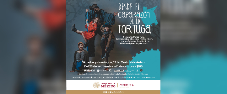 Danza, teatro, música en vivo, y artes circenses en la obra familiar: "Desde el caparazón de la tortuga"