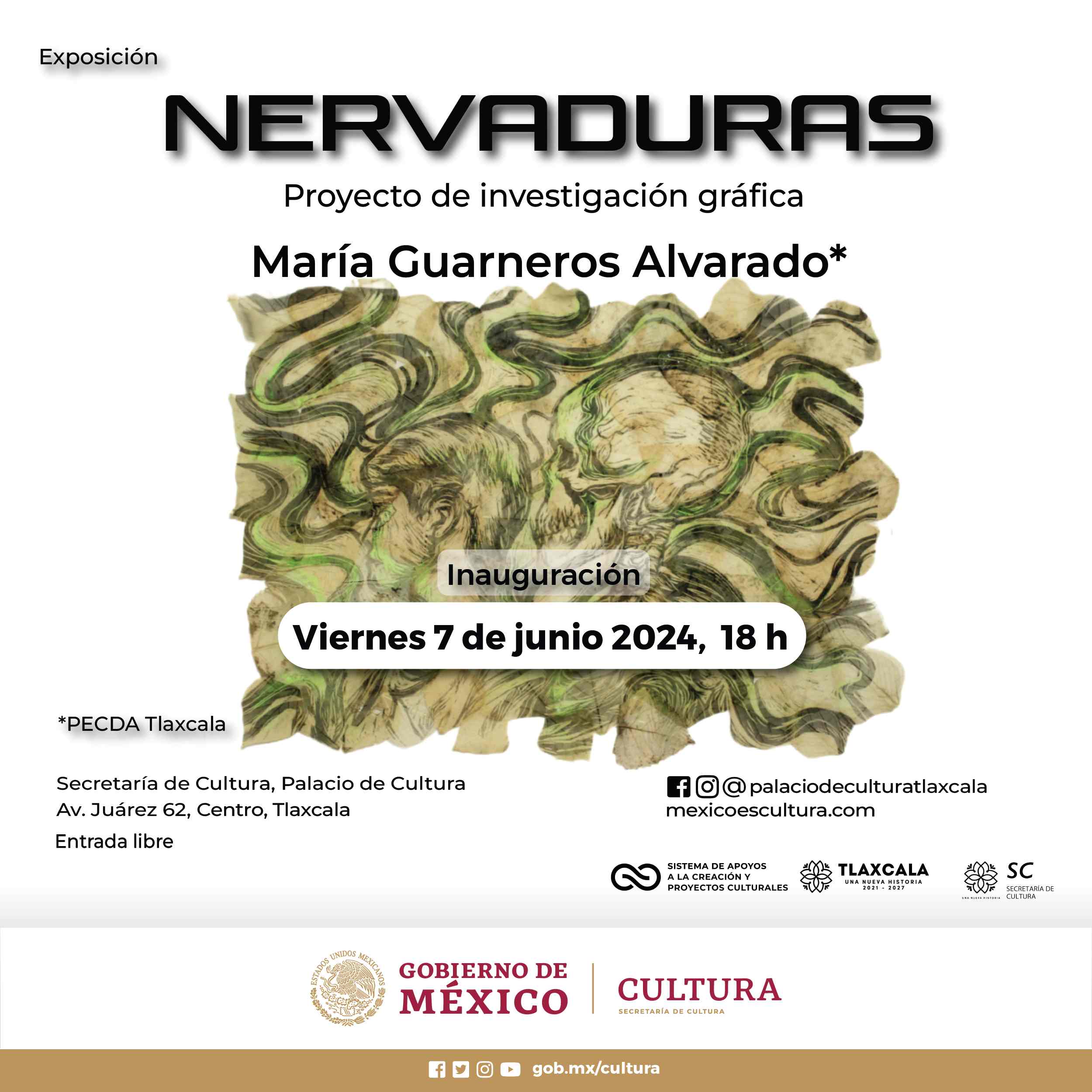 Últimos días de las muestras “Nervaduras” y “Círculo de Bordadoras II”, en el Palacio de Cultura de Tlaxcala