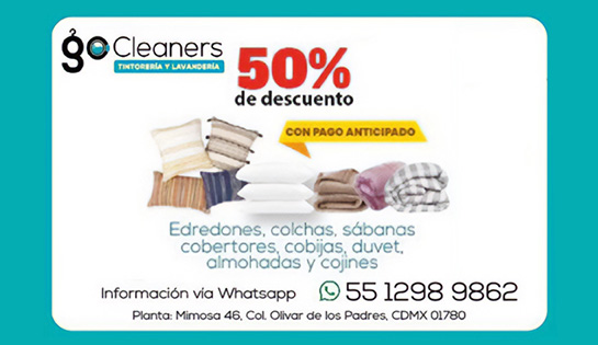 GO CLEANER - 50% de descuento en Lavado de Edredones