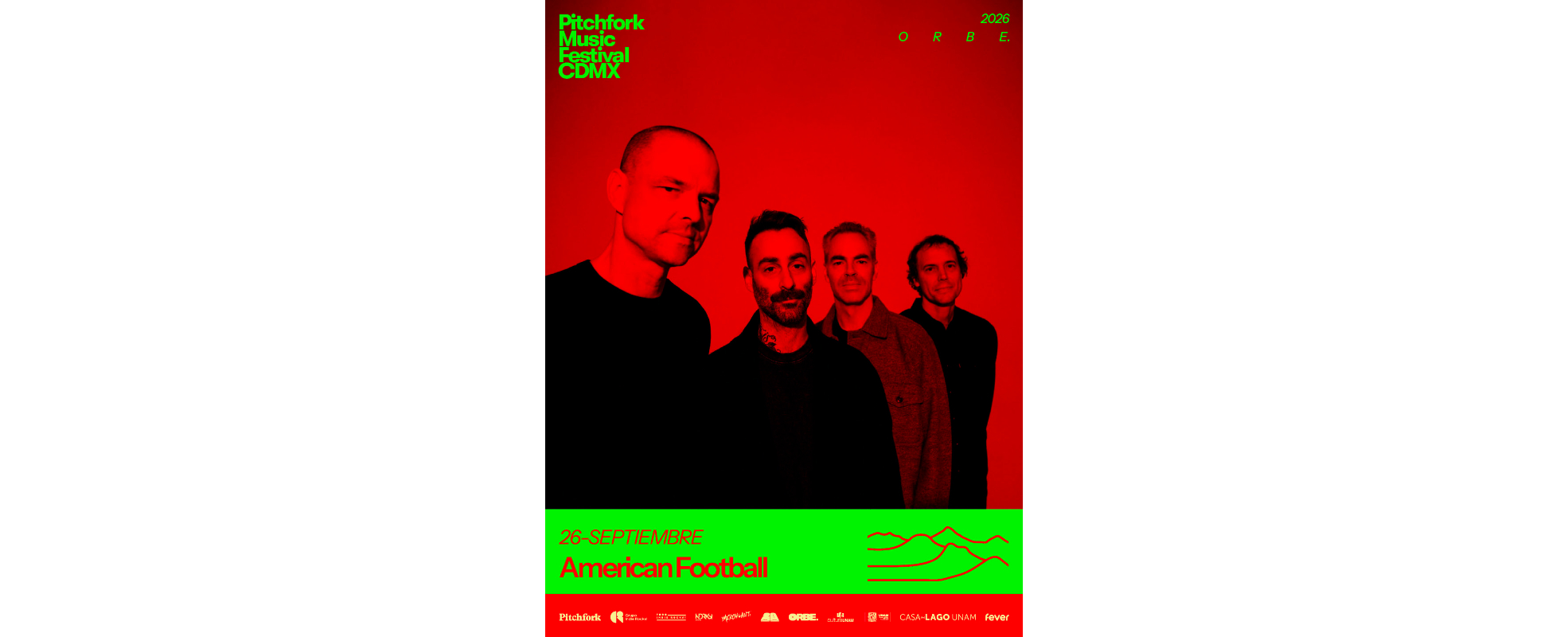 American Football llegará a la CDMX como parte del Pitchfork Music Festival