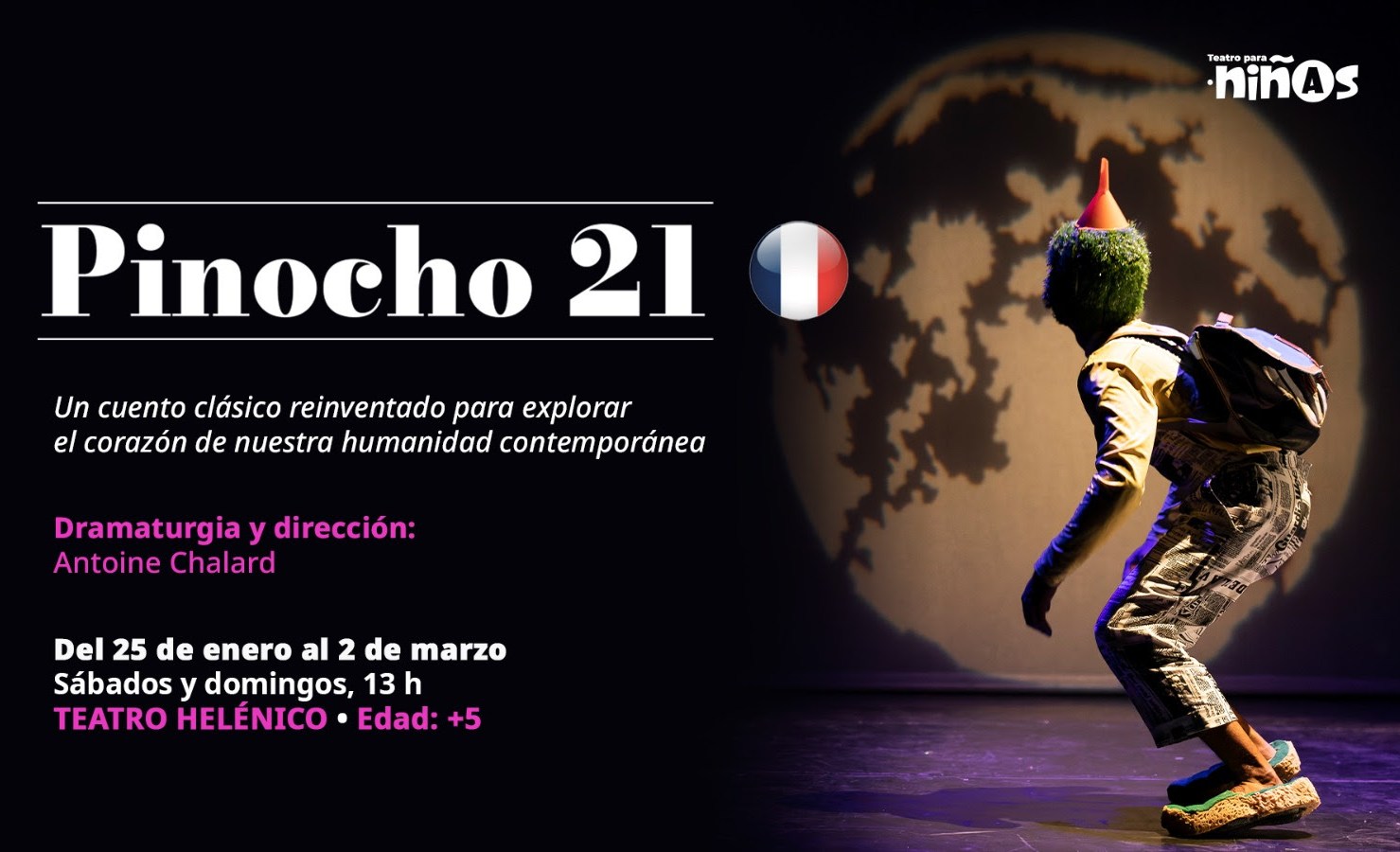 De Francia al Helénico: "Pinocho 21", una versión actual del clásico infantil