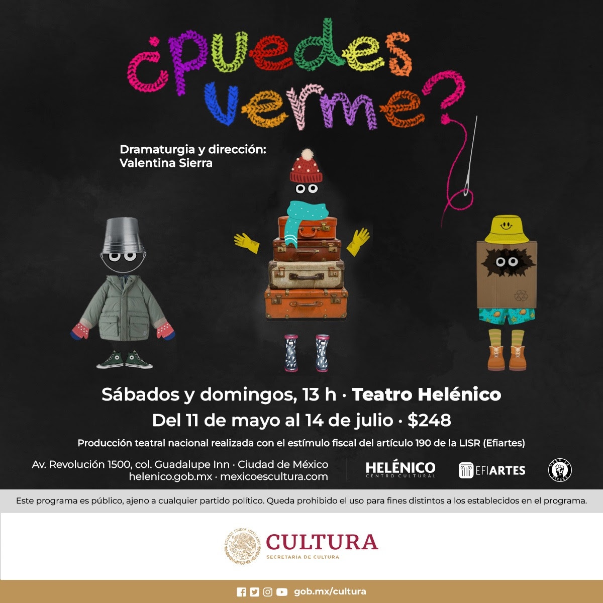 "¿Puedes verme?" espectáculo para infancias que toca temas sociales de manera divertida e hilarante