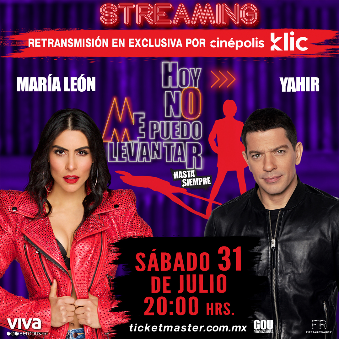 María León y Yahir darán un show de gran nivel vía Streaming