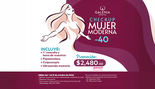 HOSPITAL GALENIA - Check Up Mujer Moderna -40, Por $5,480.00 mxn