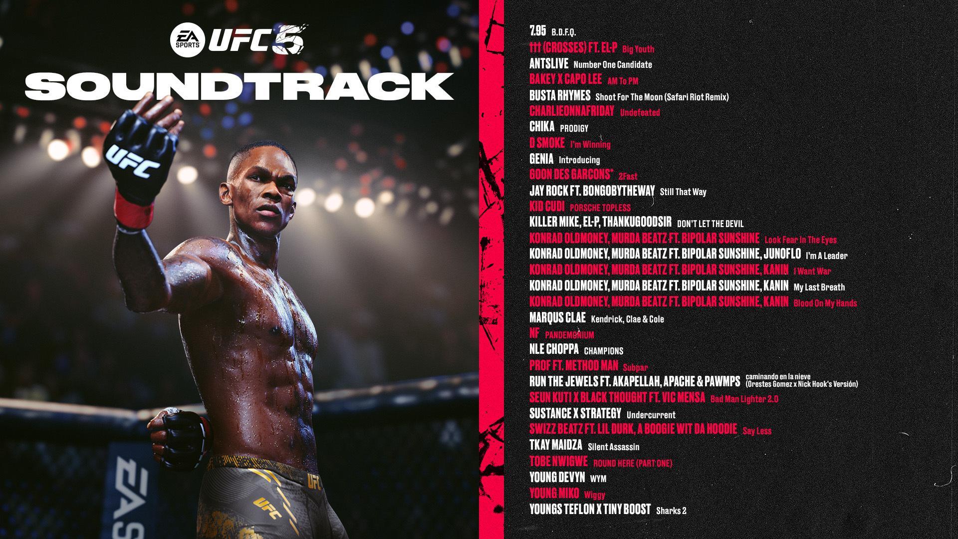 EA Sports revela un soundtrack visceral para “UFC 5”