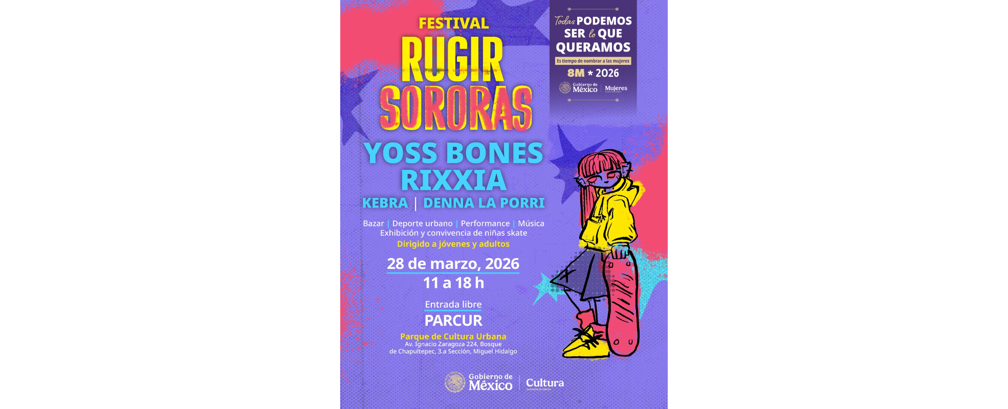 Festival Rugir Sororas celebra el liderazgo femenino en PARCUR