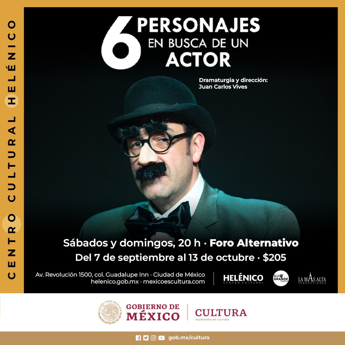 "Seis personajes en busca de un actor": Una humorística reflexión entre lo real y lo ficticio, en el Foro Alternativo del Centro Cultural Helénico