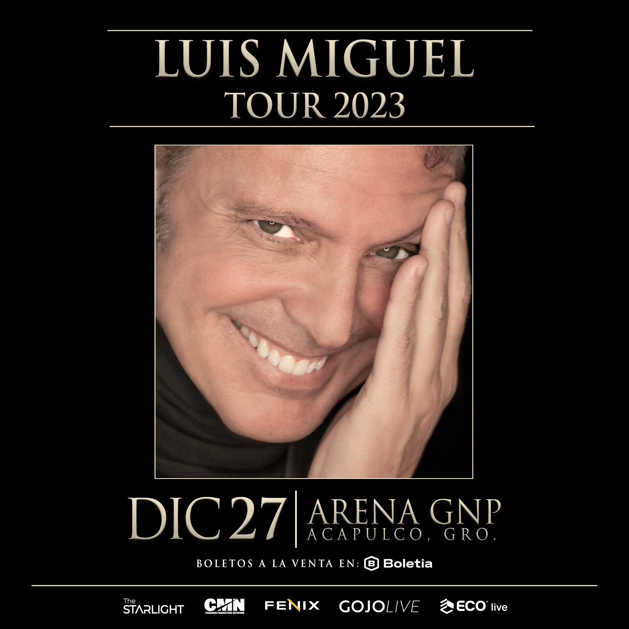 Luis Miguel regresa a su querido Acapulco el próximo 27 de diciembre en la Arena GNP
