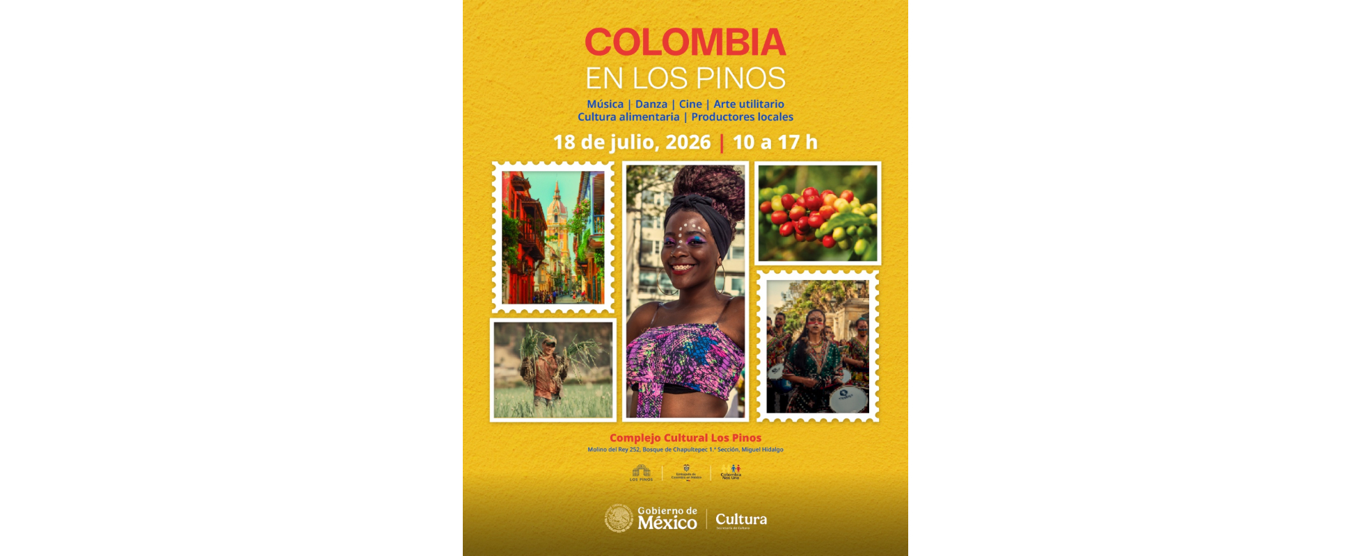 El festival "Colombia en Los Pinos" celebrará la cultura, la gastronomía y las tradiciones del país sudamericano