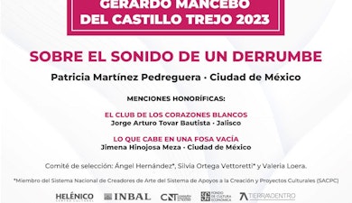 "Sobre el sonido de un derrumbe" es la obra ganadora del Premio Nacional de Dramaturgia Joven Gerardo Mancebo del Castillo Trejo 2023