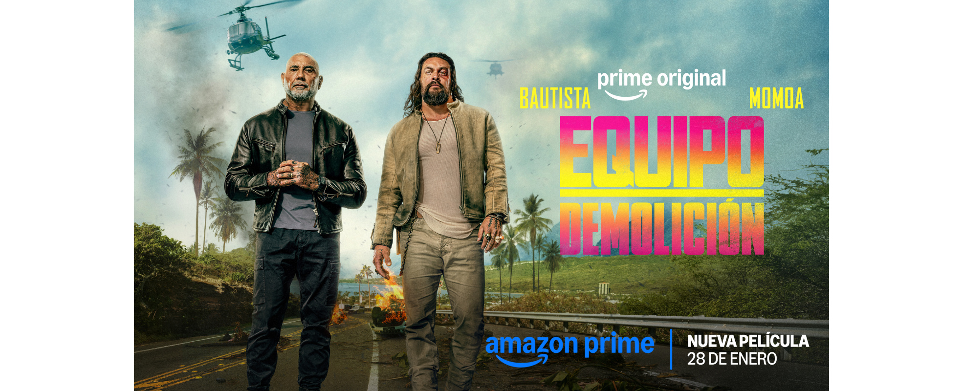 Prime Video comparte el tráiler oficial de la película "Equipo Demolición", protagonizada por Jason Momoa y Dave Bautista
