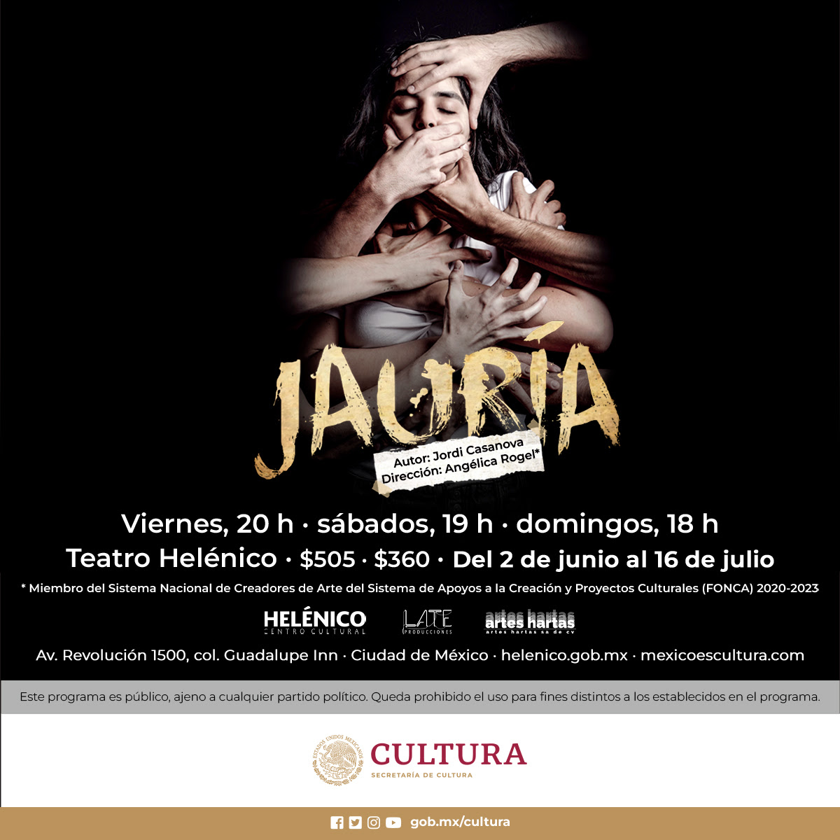 "Jauría", la obra que estremeció a España, llega al Teatro Helénico