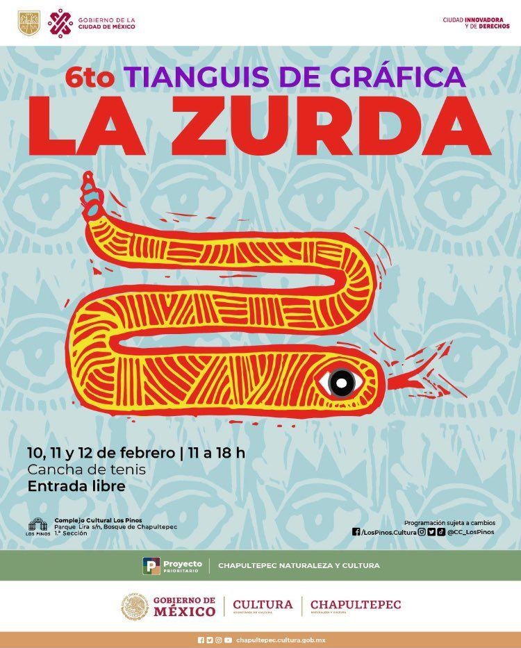 El Tianguis de Gráfica La Zurda regresa al Complejo Cultural Los Pinos