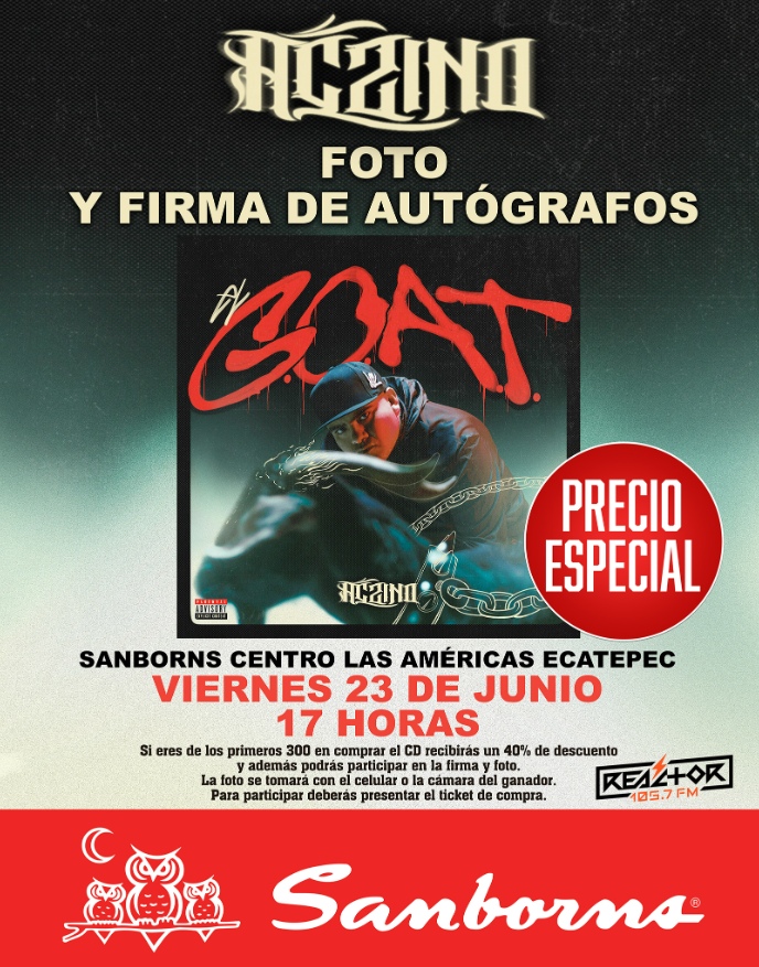 Aczino, “El G.O.A.T”, invita a su firma especial