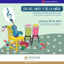 Niñas y niños de las agrupaciones musicales comunitarias celebranel 30 de abril