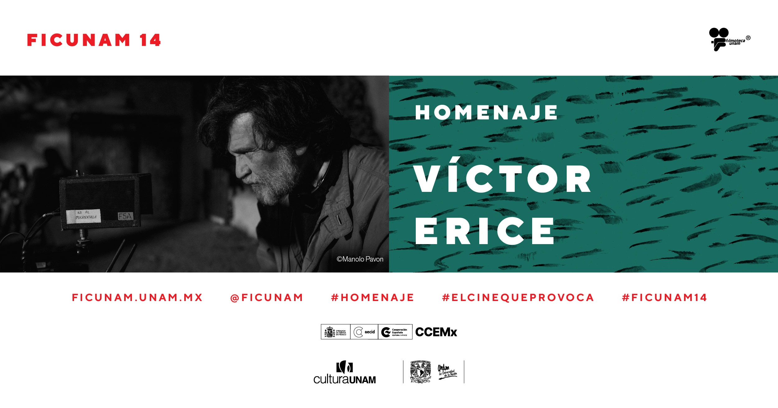 Víctor Erice será reconocido con la  Medalla Filmoteca UNAM en FICUNAM 14