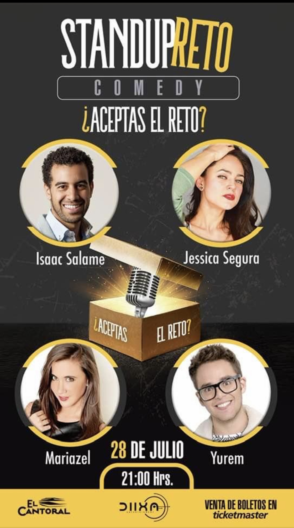 Se llenara de risas el Cantoral con StandUp Reto