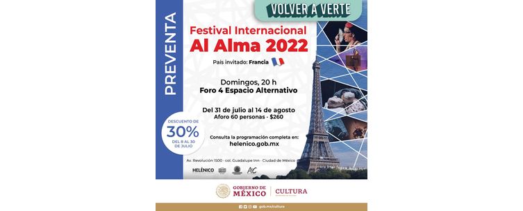 Llega al Helénico el Festival Internacional al Alma 2022