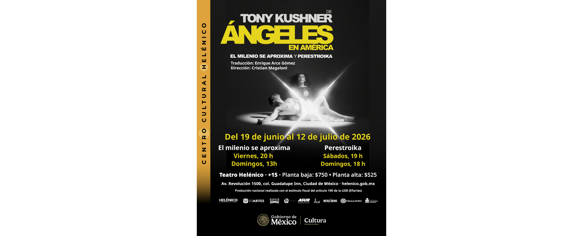 Ángeles en América llegará completa al Teatro Helénico con el estreno en México de "Perestroika"