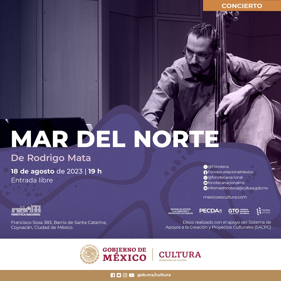 La Fonoteca Nacional será escenario para la presentación del disco “Mar del Norte” de Rodrigo Mata