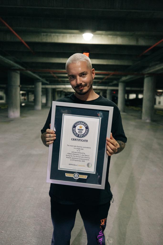 J Balvin es oficialmente el artista global con más nominaciones al Latin Grammy en un solo año