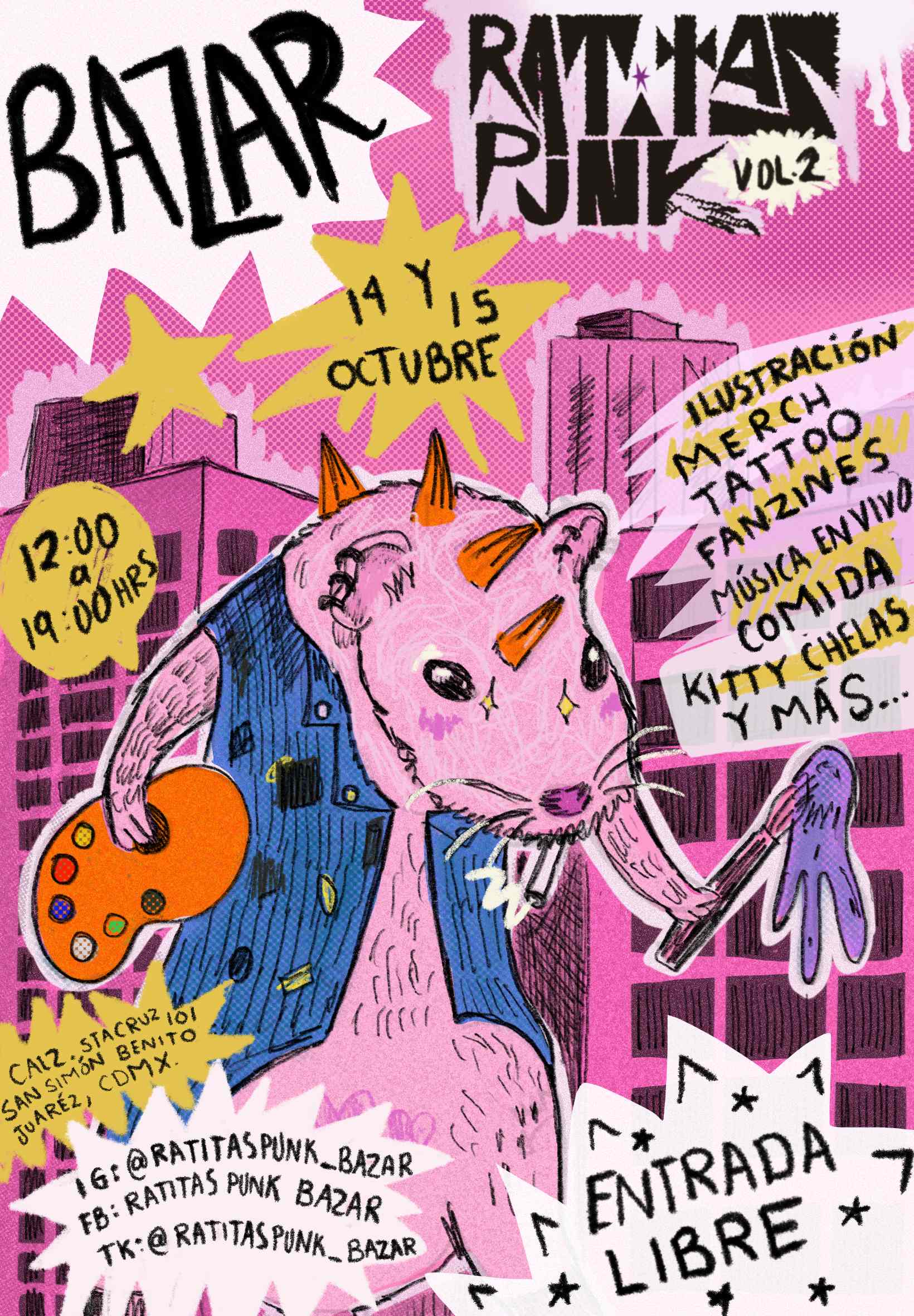Ratitas punk: un bazar comunitario de artistas emergentes