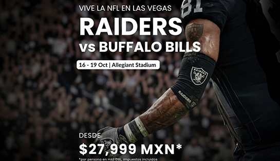Agencia de Viajes MUJER VIAJA - Viaja a las Vegas y Vive la NFL, RAIDERS Vs.BUFFALO BILLS