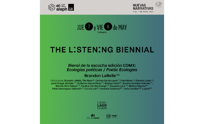 The Listening Biennial – Edición CDMX llega a la Casa del Lago UNAM con “Ecologías poéticas / Poetic Ecologies”