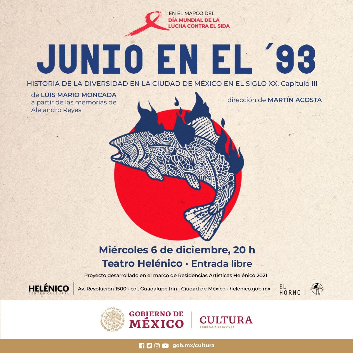 "Junio en el 93", de Teatro de Arena, retorna al Teatro Helénico en el marco del Día Mundial de la Lucha Contra el VIH-Sida
