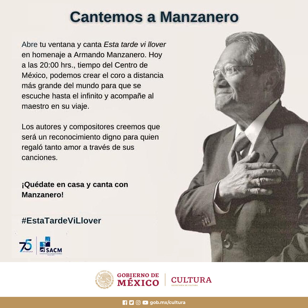 La Secretaría de Cultura alista el Homenaje Nacional a Armando Manzanero