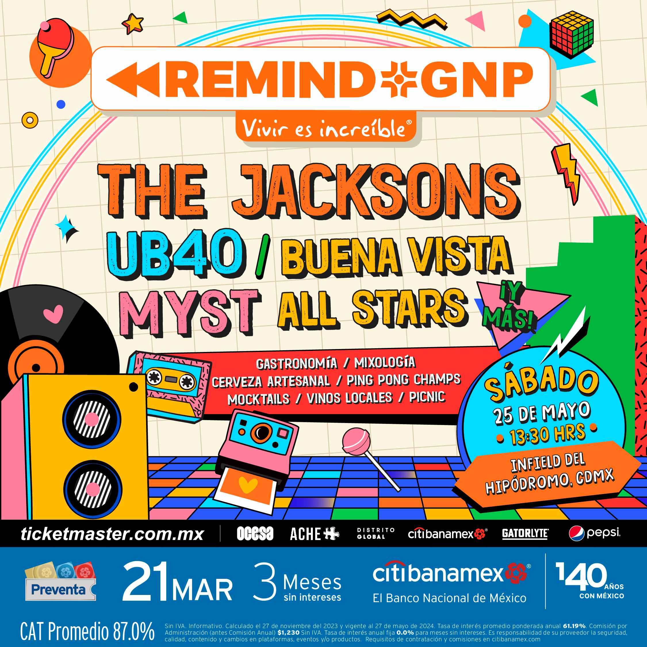 Remind GNP está de regreso con The Jacksons, UB40, MYST, Buena Vista All Stars y más artistas por anunciar