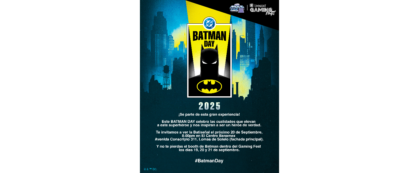 La Batiseñal iluminará la Ciudad de México en el Batman Day 2025