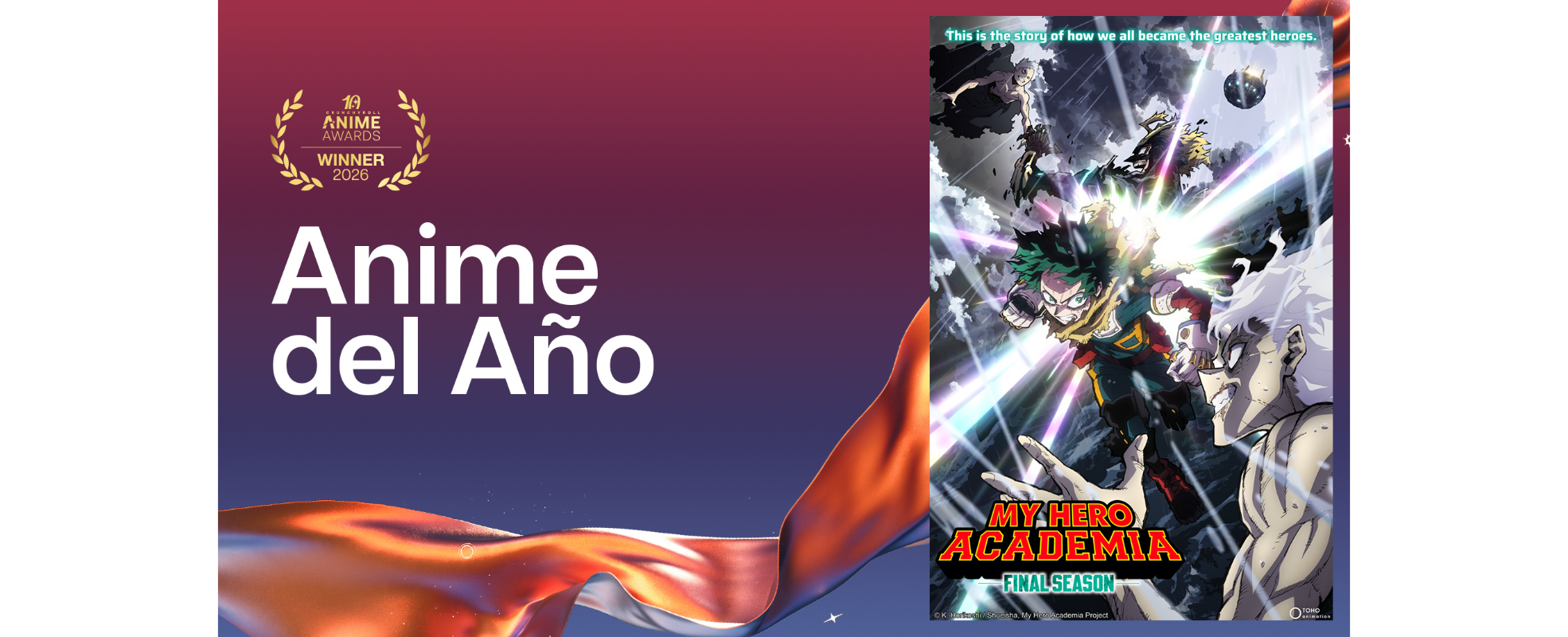 Crunchyroll revela a los ganadores de los Anime Awards 2026 tras alcanzar un récord de votaciones