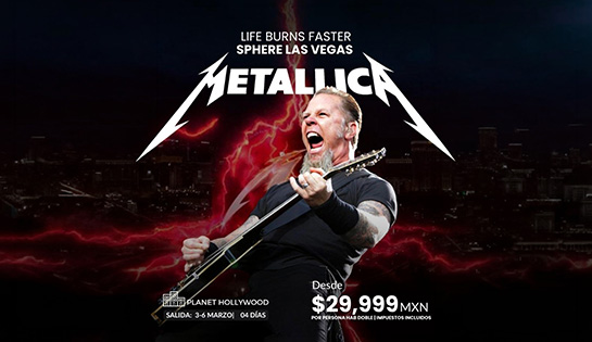 Agencia de Viajes MUJER VIAJA - Viaja a las Vegas para el Concierto de METALLICA