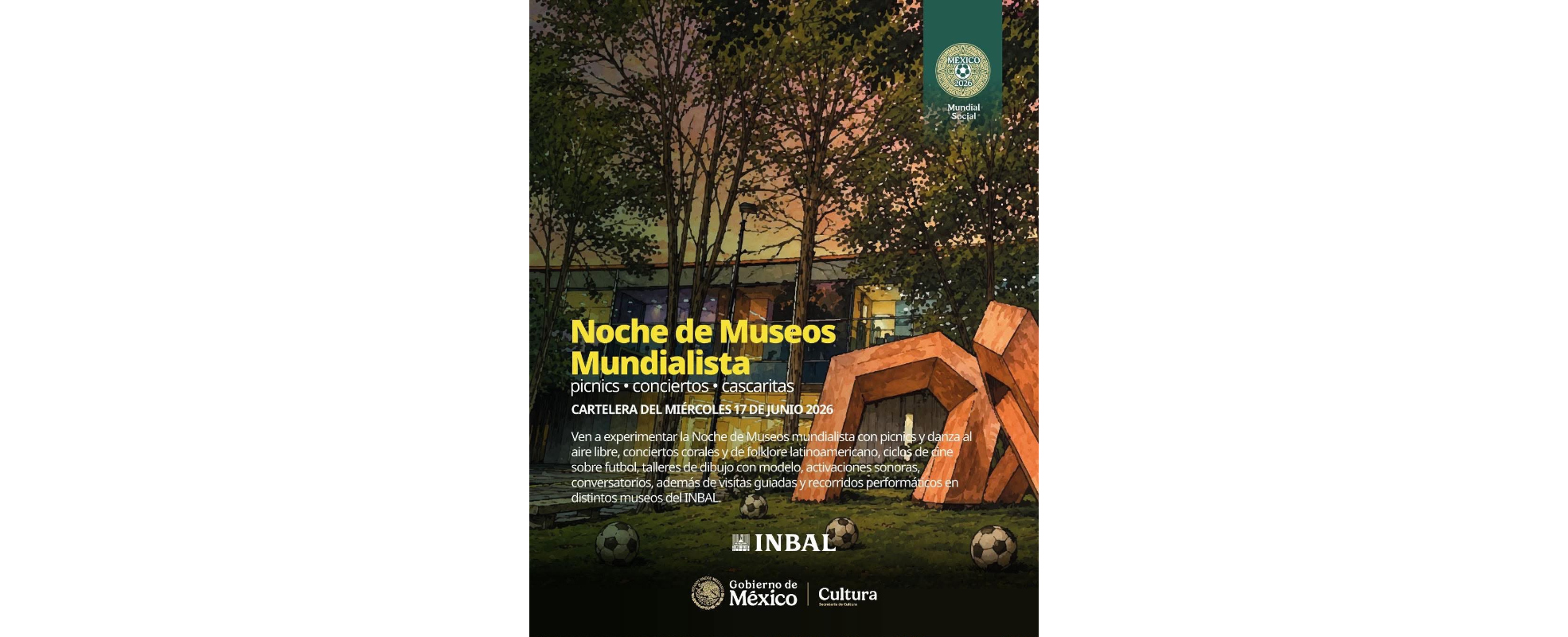 La segunda Noche de Museos Mundialista reunirá actividades en distintos recintos culturales