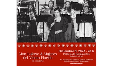 Mon Laferte y Mujeres del Viento Florido ofrecerán concierto en la Sala Principal del Palacio de Bellas Artes