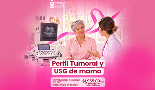 HOSPITAL JARDÍN - Perfil tumoral y USG de mama por $1,955.00 mxn