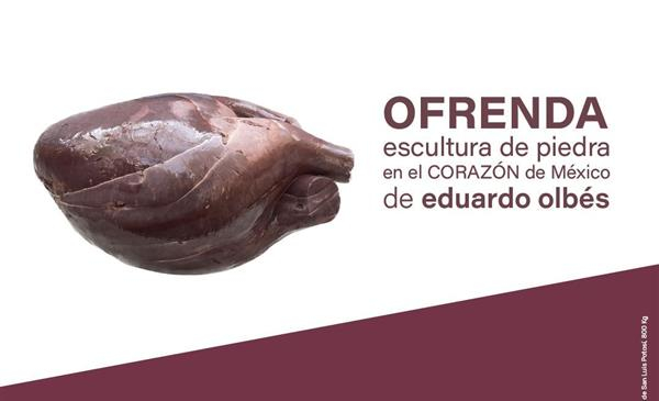 “Ofrenda” de Eduardo Olbés: un corazón de piedra que une el pasado prehispánico con la arquitectura barroca de San Ildefonso