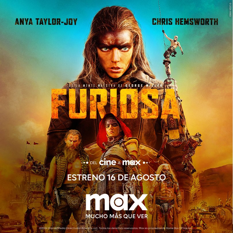El 16 de agosto llega "Furiosa" a Max