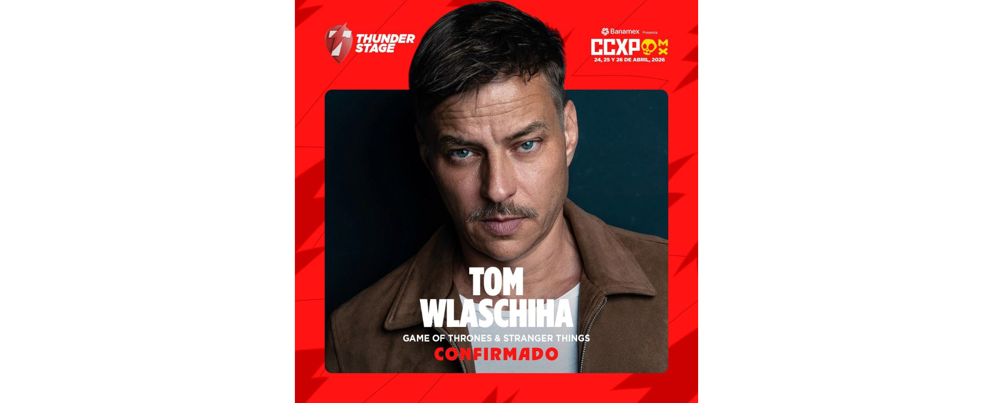Tom Wlaschiha, actor de "Game of Thrones" y "Stranger Things", llega a la CCXPMX26