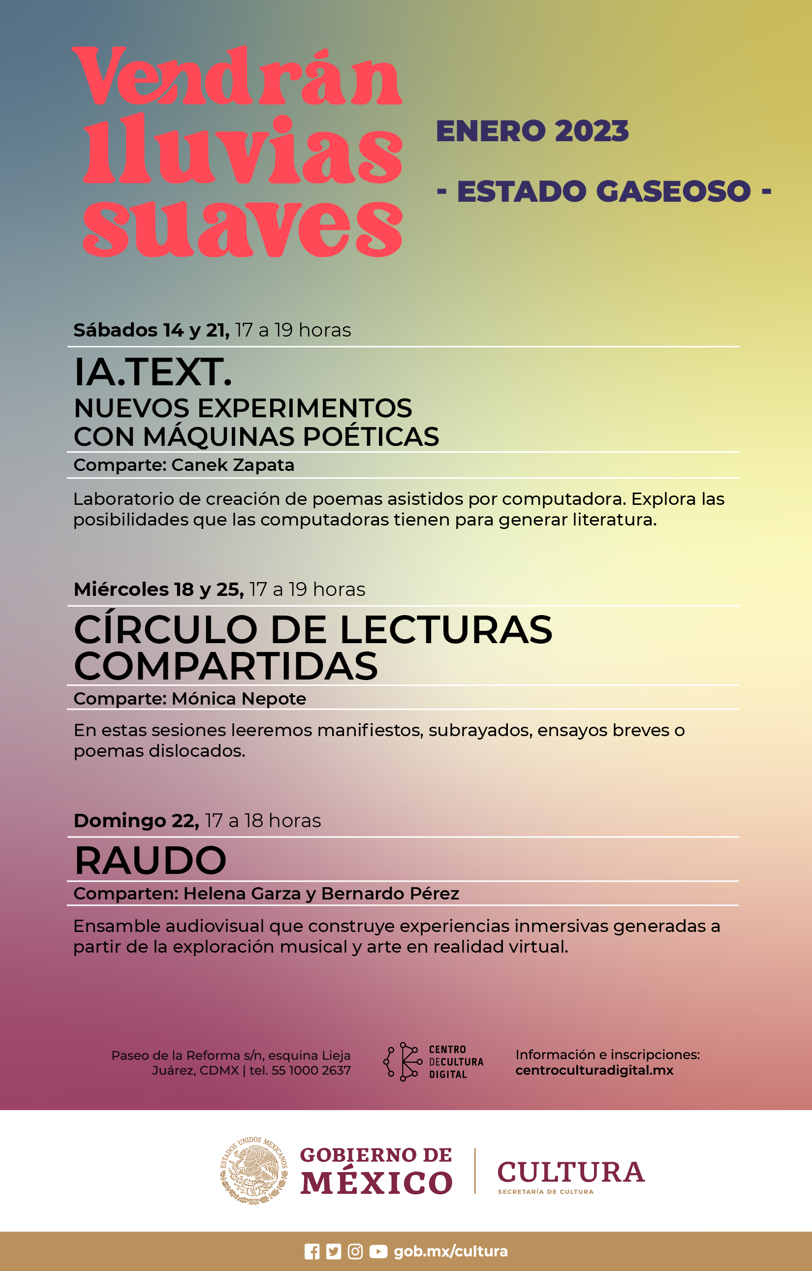 El CCD invita a las actividades de clausura de la exposición “Vendrán lluvias suaves”