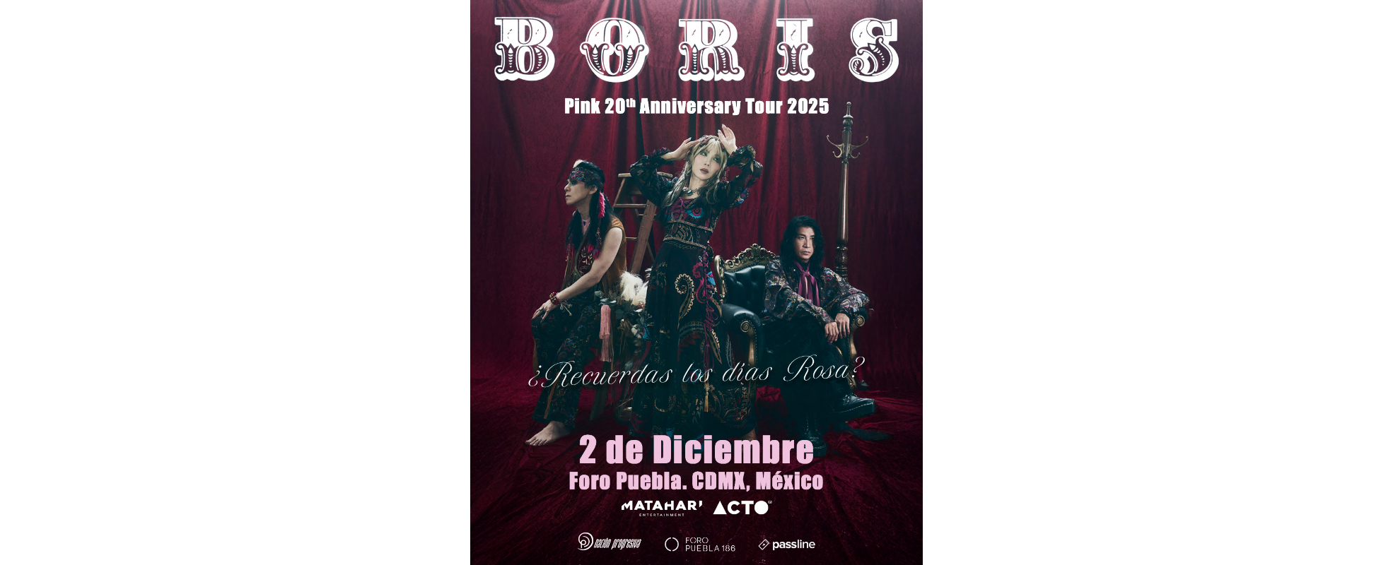 Boris regresa a México para celebrar 20 años de su disco "Pink"